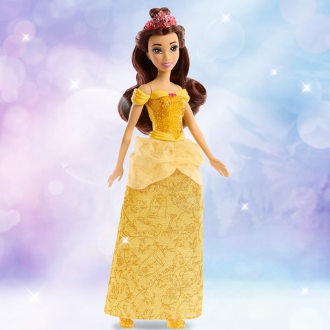  Mattel Disney Princess Belle Fashion Doll, Sparkling Look with  Brown Hair, Brown Eyes & Tiara Accessory : Toys & Games