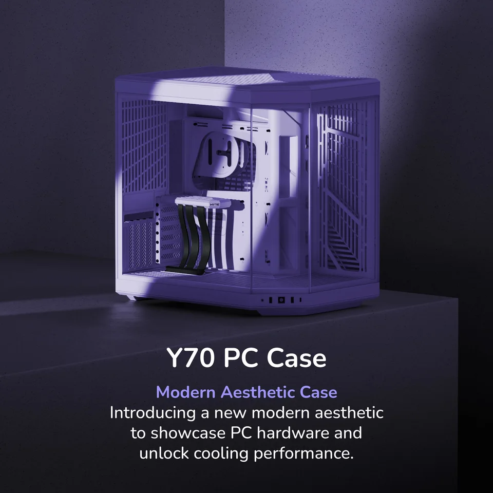 HYTE Y70 Mid Tower ATX Gaming PC Desktop Case with Riser Cable