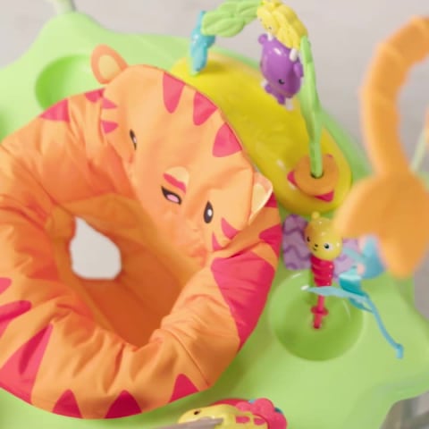 Fisher-Price Baby Bouncer Tiger Time Jumperoo, Fun Animal Activity