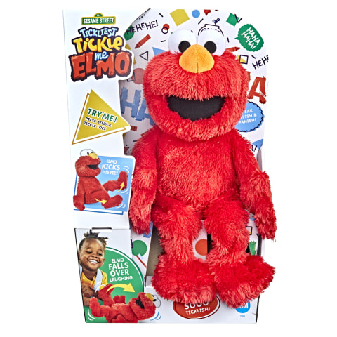 Sesame Street Tickliest Tickle Me Elmo Laughing, Talking, 14-Inch Plush Toy  for Toddlers, Kids 18 Months & Up (2 Count)