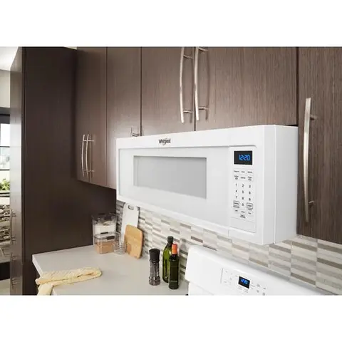 Whirlpool low profile microwave white sales