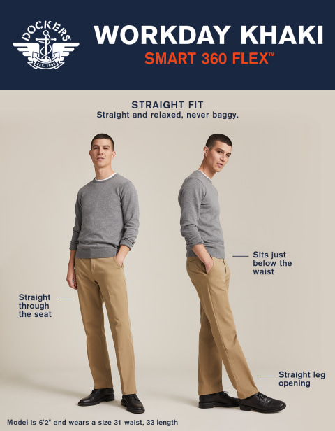 dockers workday khaki slim fit smart 360 flex