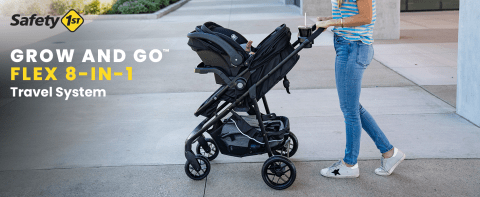 Safety 1ˢᵗ Grow and Go Flex 8-in-1 Travel System, Forest Tide