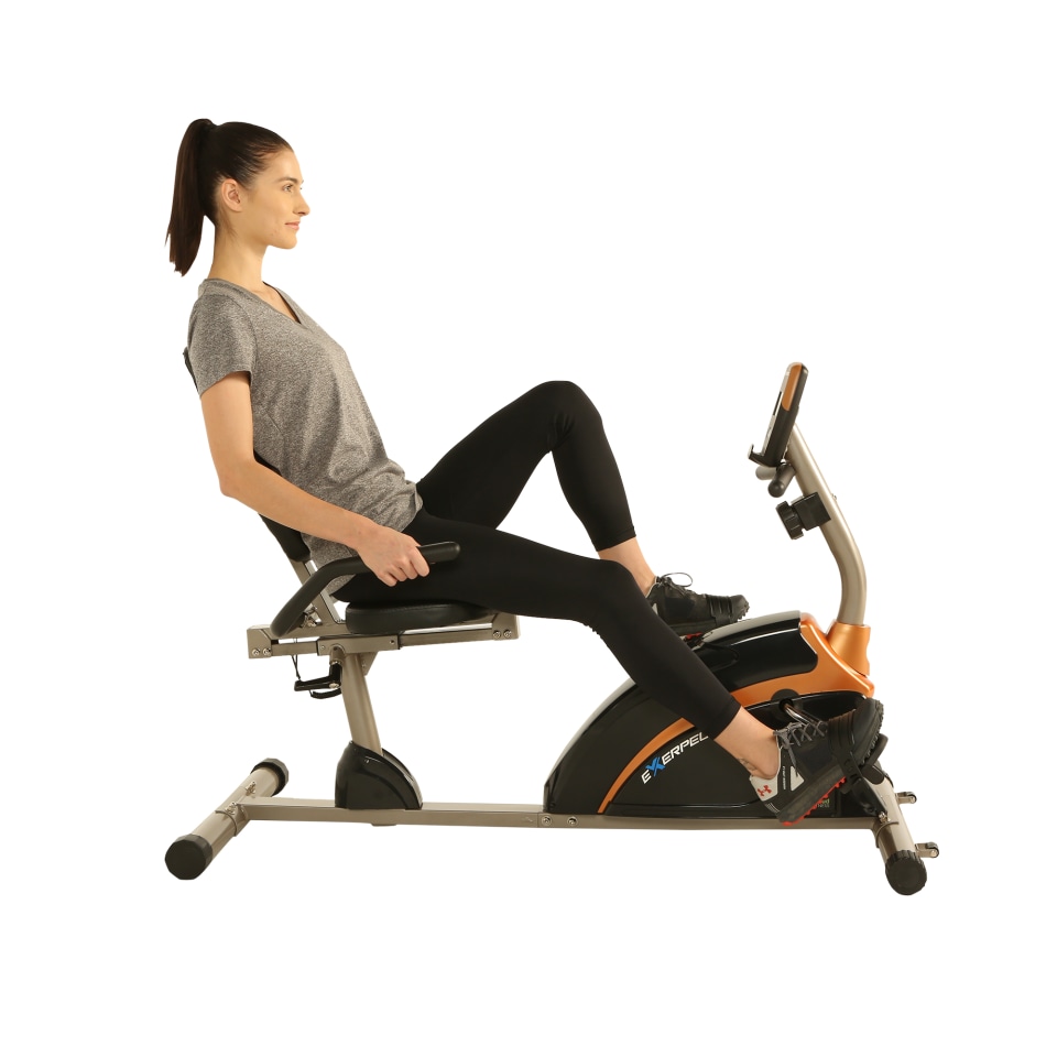 Exerpeutic 4000 magnetic recumbent bike with 12 workout online programs