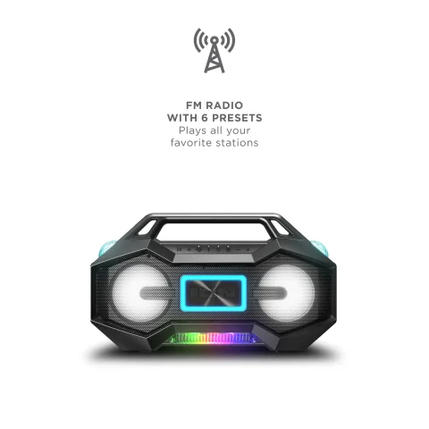 ION Audio Party Rocker Go HighPower Boombox Portable Speaker