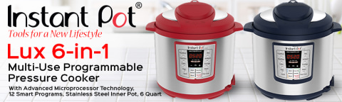 Instant Pot LUX60 V3 6-Quart 6-in-1 Multi-Use Programmable Pressure Cooker,  Slow Cooker, Rice Cooker, Sauté, Steamer, and Warmer 