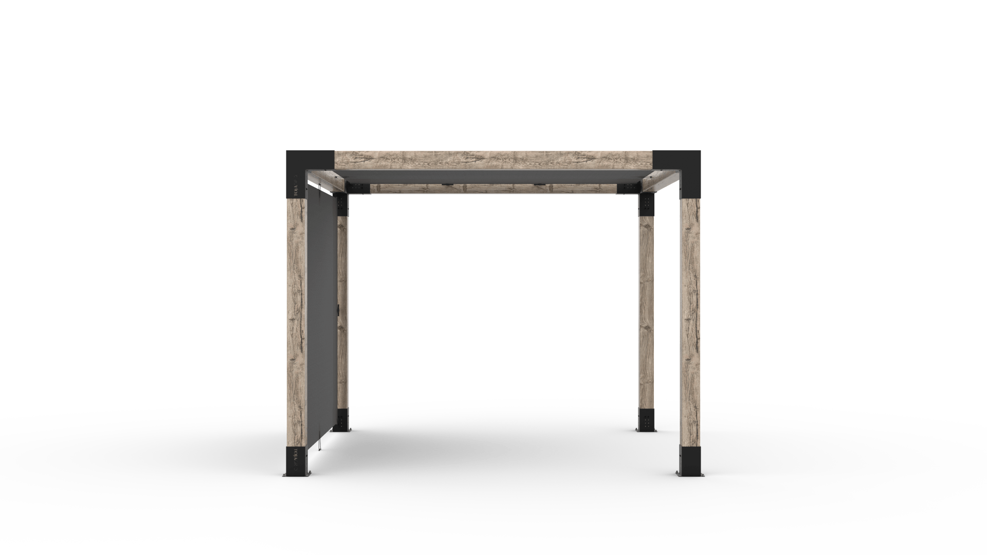 Toja Grid Pergola Kit 10 ft. x 10 ft. with 2 Shades for 6x6 in. Posts