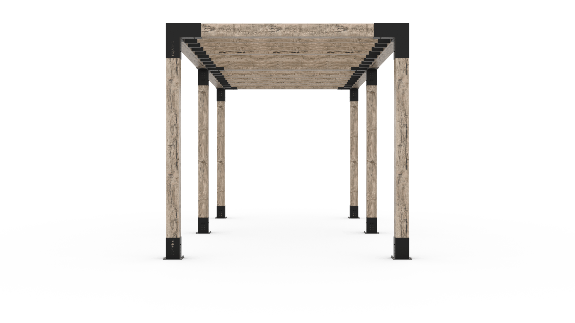 Toja Grid Adjustable upto 12x24 ft. Double Pergola Kit for 6x6 Wood Po