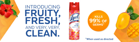INTRODUCING FRUITY, FRESH, AND VERY, VERY, CLEAN. KILLS 99% OF GERMS WHEN USED AS DIRECTED