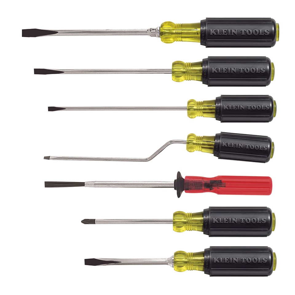 Klein Tools - Screwdriver Set: 7 Pc, Cabinet, Keystone & Phillips