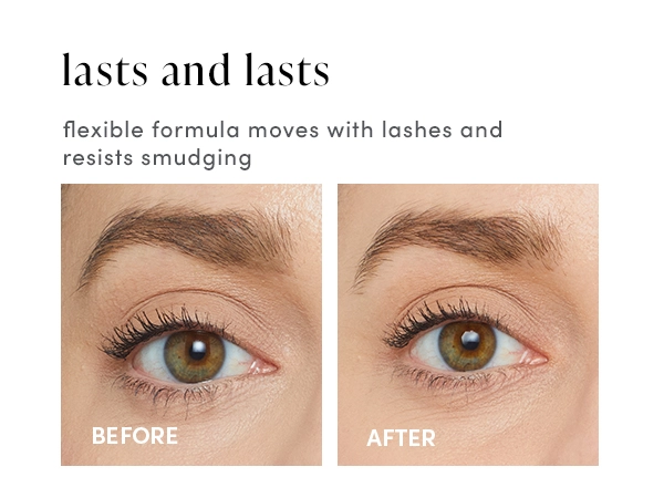 Flexible formula moves with lashes and resists smudging and running.