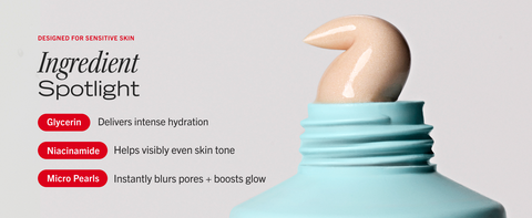 Ingredient highlights and primer squeezed from tip of tube