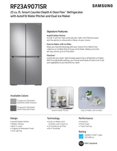 RF23A9071SR by Samsung - 23 cu. ft. Smart Counter Depth 4-Door