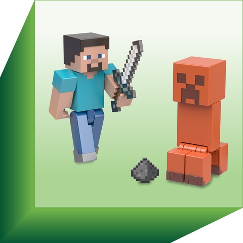 Minecraft Toys 3.25-inch Action Figures Collection, Stronghold Steve