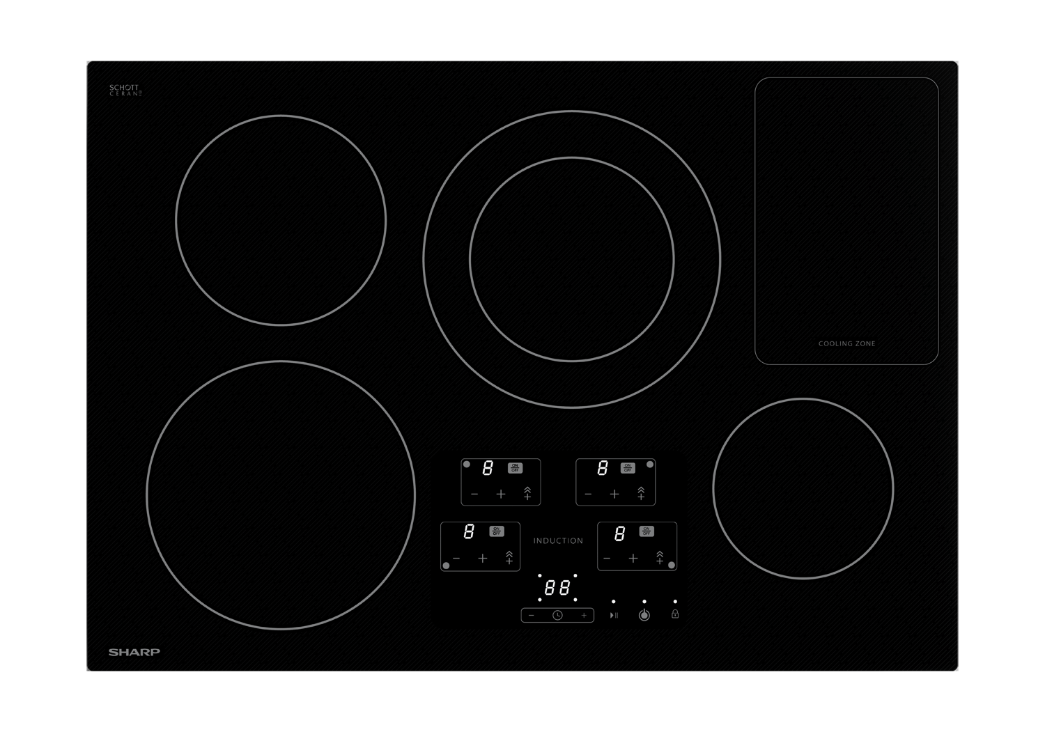 30-inch Black Cooktop (SDH3042DB) - Sharp USA