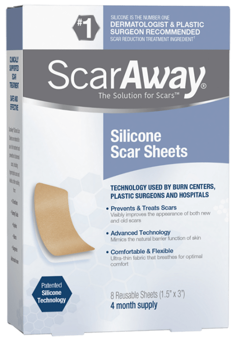 Scaraway Professional Grade Silicone Scar Sheets, 8 ct Ingredients and  Reviews