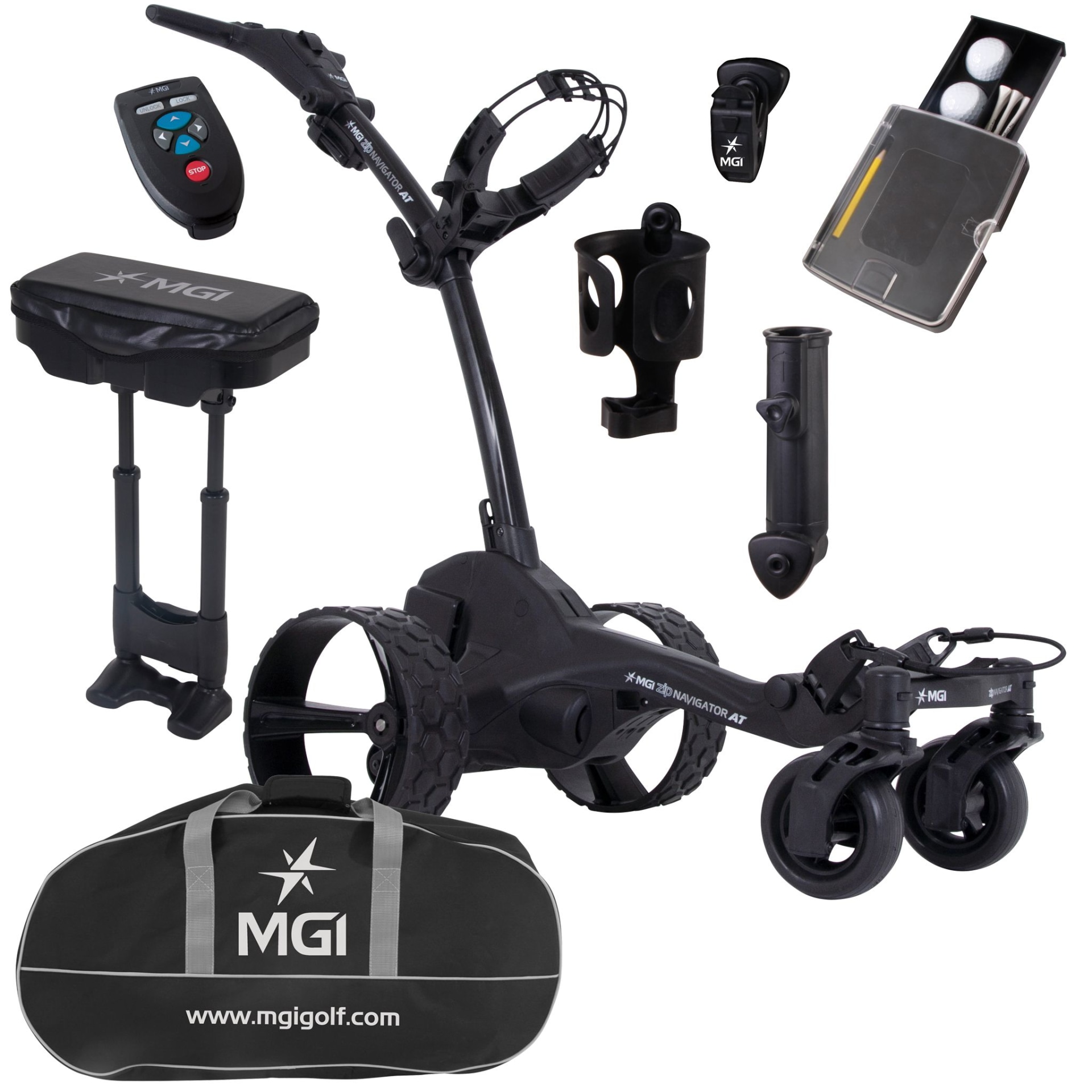 MGI Zip Navigator AT, All Terrain Electric Golf Cart Bundle ShopEZ USA