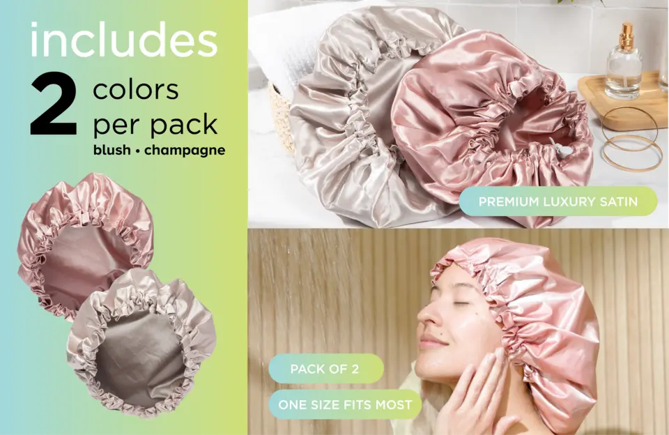 Satin Hair Cap For Sleeping Bounce Curl Reversible Satin Hair