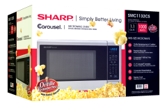 Sharp® Carousel® 1.1 Cu. Ft. Black Countertop Microwave Oven