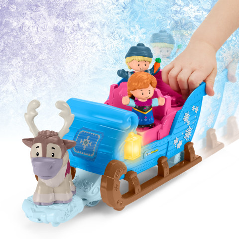 knal Geschatte Serie van Little People Disney Frozen Kristoff's Sleigh Ride with Anna & Sven -  Walmart.com