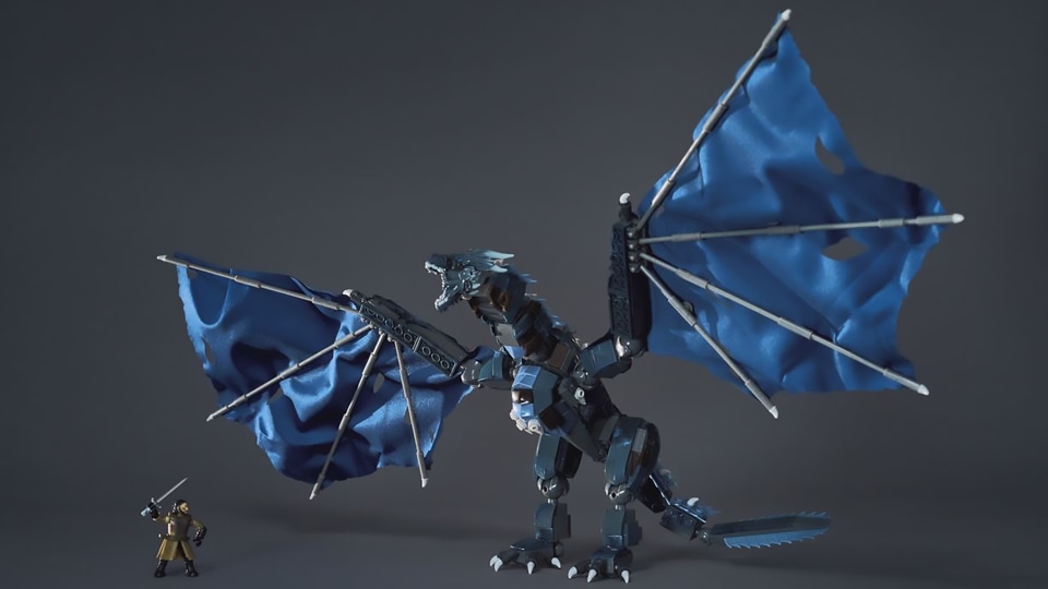 mega construx game of thrones ice viserion showdown building set