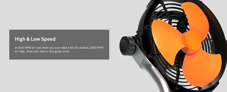 WORX WX095L.9 20V Power Share Cordless Work Fan Tool Only Black