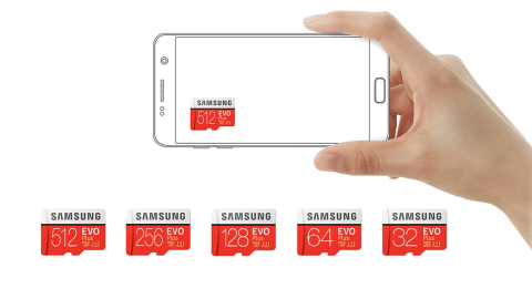 Samsung 512GB EVO Plus MicroSDXC Memory Card with Fast Read