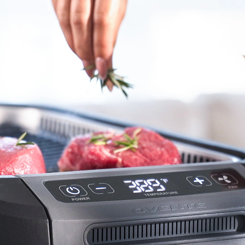 Ovente Smokeless Grill/Griddle Temperature Control