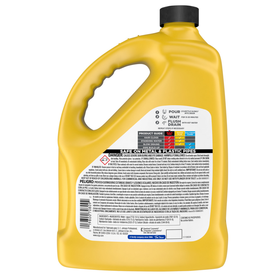  Online Auctions - Save Huge - Ship or Pick Up - NEW  SCJohnson Drano 437ml Drain Cleaner with 58cm Snake Tool