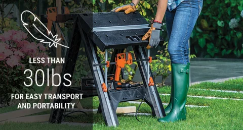 WORX Pegasus Folding Work Table with Quick Clamps at Menards