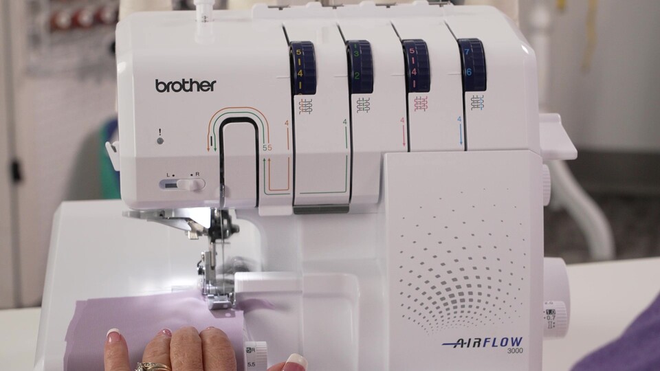 Brother Innov-ís Airflow 3000 Air Serger Sewing Machine - Comes With  Gathering Foot, Blind Stitch Foot, and Piping Foot