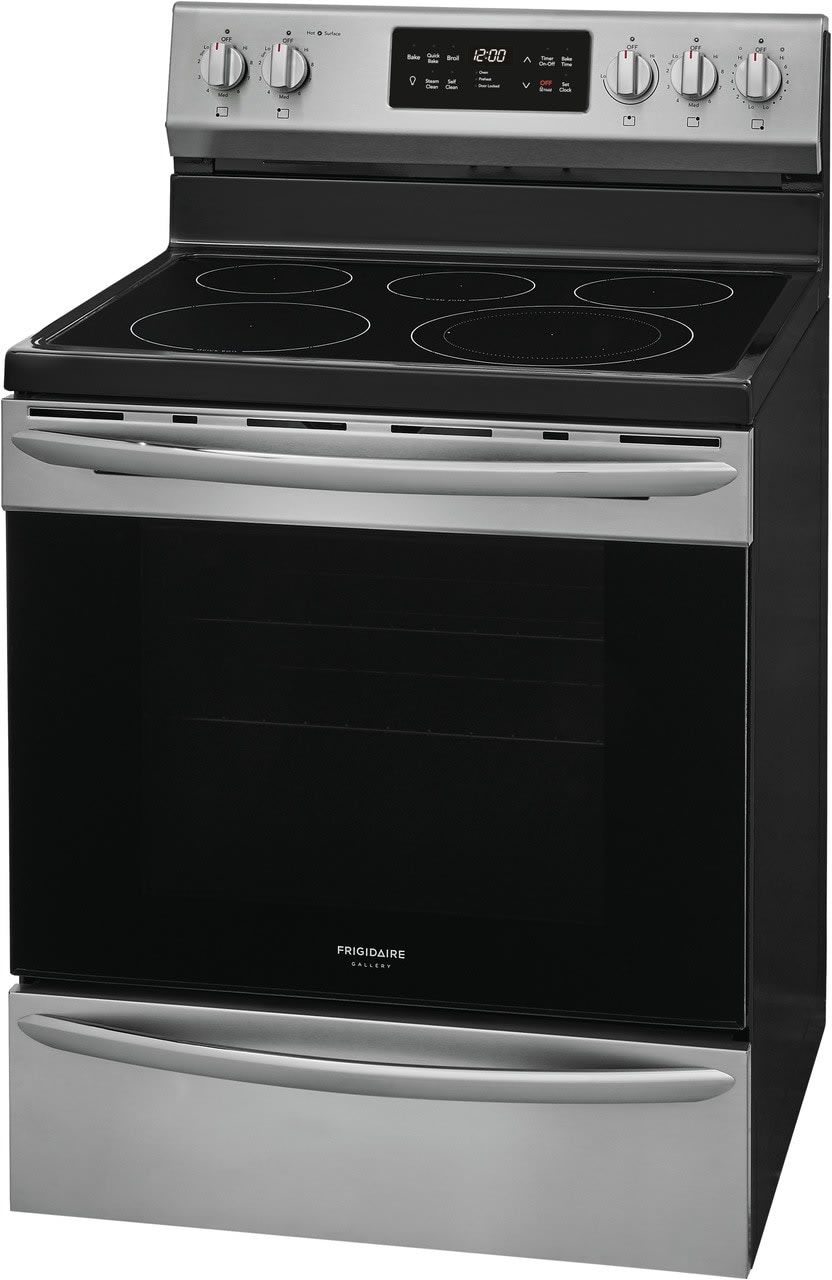 Frigidaire Gallery 30 In Smooth Surface 5 Elements 5 4 Cu Ft Self Cleaning Convection Oven Freestanding Electric Range Smudge Proof Stainless Steel In The Single Oven Electric Ranges Department At Lowes Com