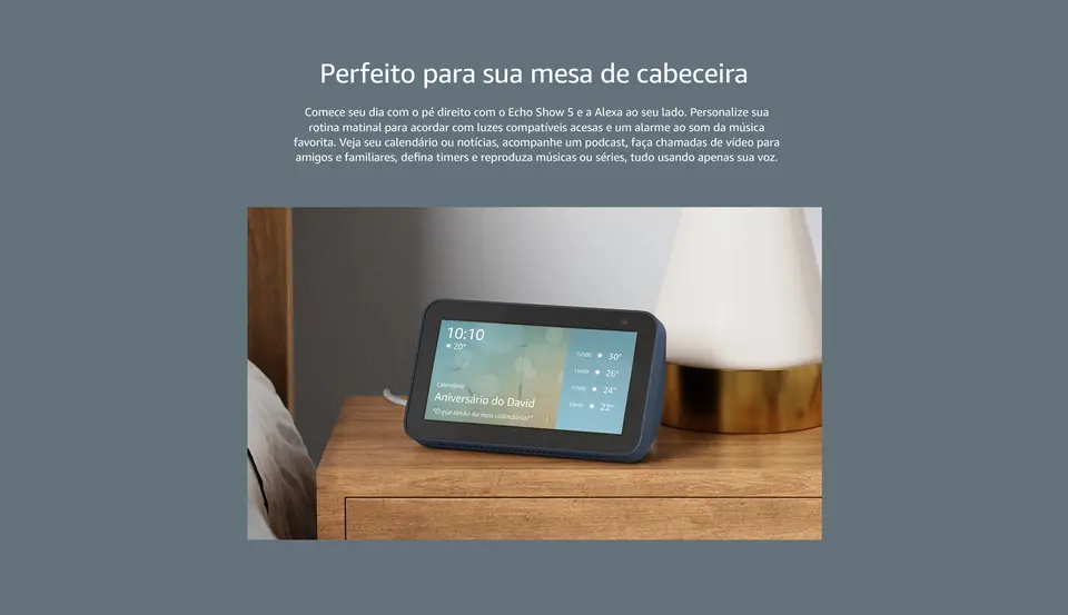 Amazon Alexa Echo Show 5 (2ª Geração)- Branca - Ibyte