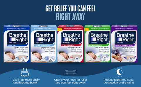  Breathe Right, Extra Strength, Tan Nasal Strips, Help Stop  Snoring, Drug-Free Solution & Instant Nasal Congestion Relief Caused by  Colds & Allergies