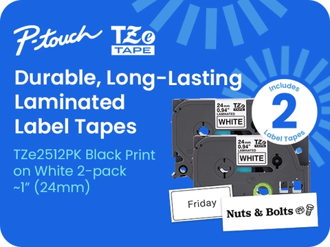 Brother P-touch Laminated Label Tape, 1