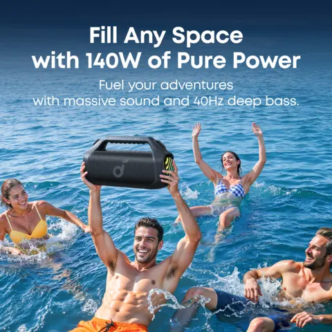 Soundcore Boom 2 Pro - Cassa Bluetooth Portatile 140W Con BassUp 2.0, IP68 Impermeabile, Luci RGB E Power Bank