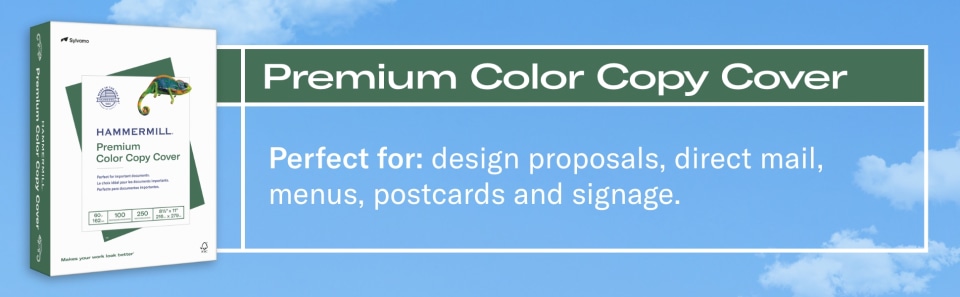 NEW HammerMill Premium Color Copy Cover 60lb Cardstock 8.5 x11 250 Sheets