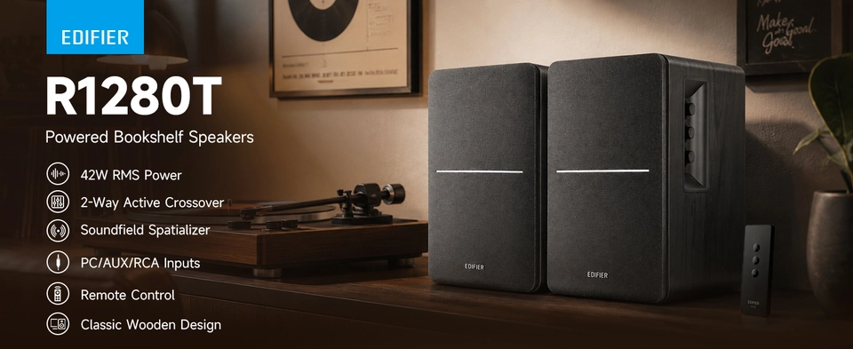 Edifier R1280T Powered Bookshelf Speakers/Computer Speakers/Studio