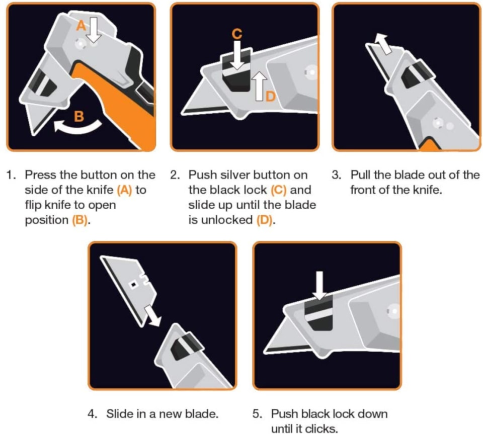 Fiskars - Utility Knife: Retractable - 90742784 - MSC Industrial Supply