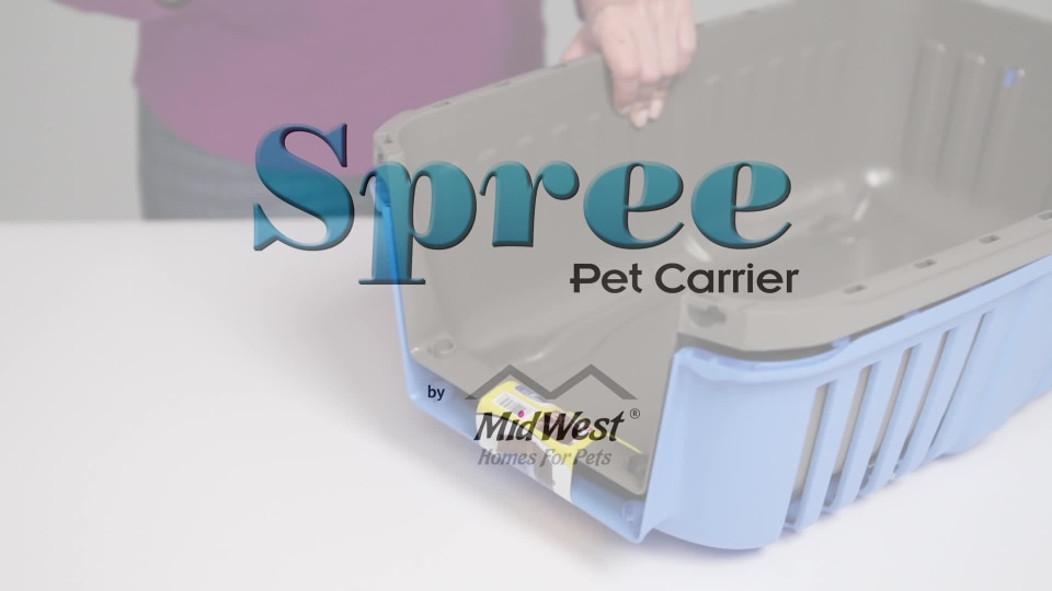 Midwest Spree Plastic Green Pet Travel Carrier, 18.9 L X 12.41 W X 12.72  H