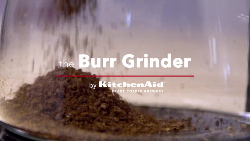 thumbnail video image 2 of KitchenAid Electric Stainless Steel Burr Coffee Grinder, 2 of 11