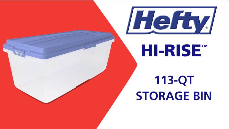 Hefty 113qt Hi-Rise Clear Storage Box