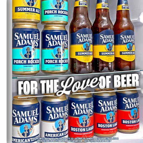 Samuel Adams Porch Rocker Lemon Radler Seasonal Beer Cans - 12-12