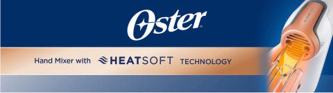 FPSTHMSAR-M Oster 270-Watt Hand Mixer with HEATSOFT Technology - White