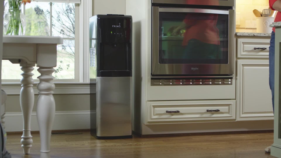 thumbnail video image 2 of Primo® Water Deluxe Dispenser Bottom Loading, Hot/Cold/Cool Temp, Stainless, 2 of 5