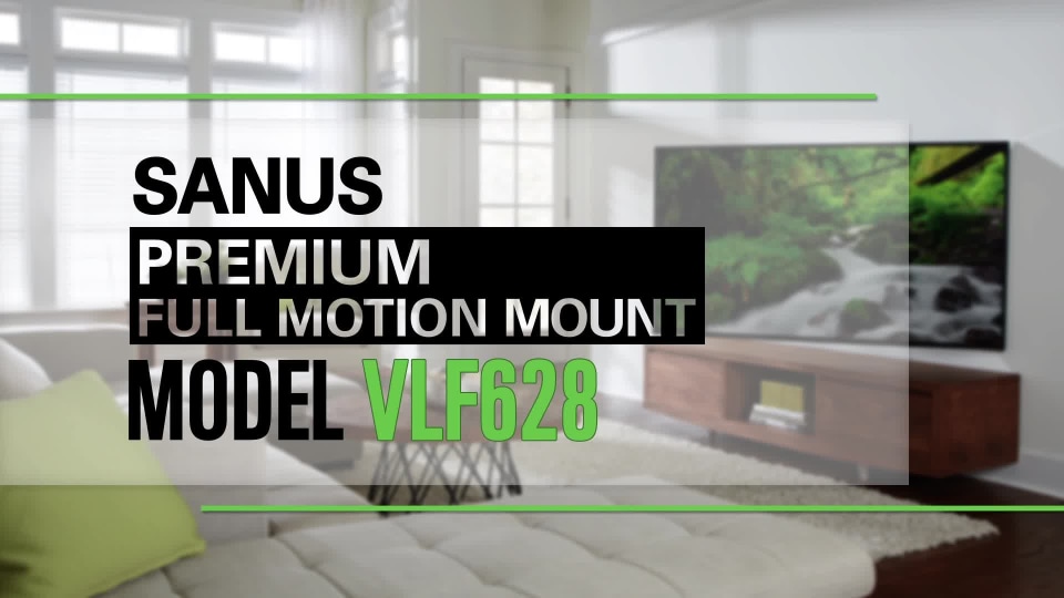 thumbnail video image 2 of Sanus Premium Full-Motion TV Wall Mount for 46"-90" TVs, Extends 28" from the wall, 2 of 6