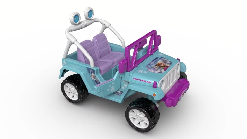 12V Power Wheels Disney Frozen Jeep Wrangler Battery-Powered Ride-On Toy Vehicle with Music & Sounds, for a Child Ages 3-7 - image 2 of 7