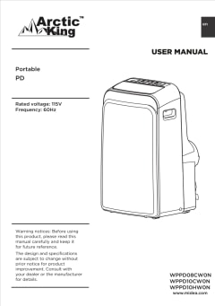  Arctic  King  10 000 BTU 14 000 BTU Ashrae 115V Smart 