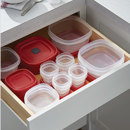  Rubbermaid Easy Find Lids Food Storage-Containers, Racer Red,  50 Piece Set: Kitchen Storage And Organization Product Accessories: Home &  Kitchen
