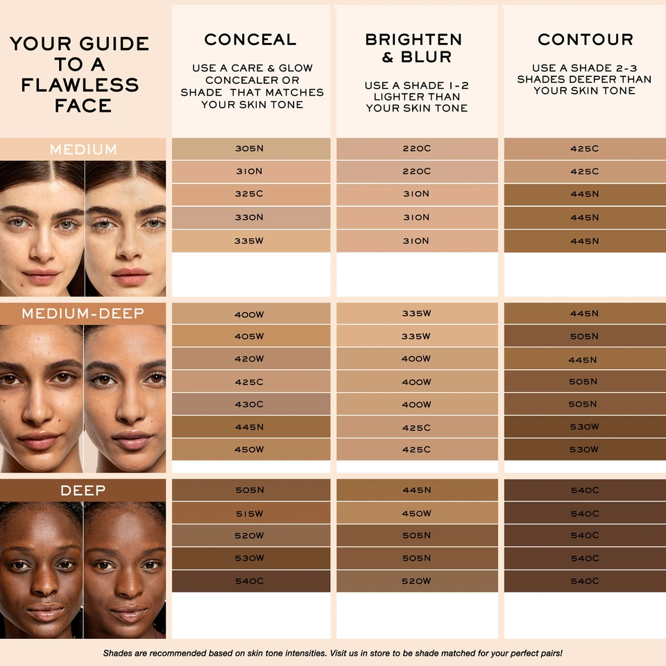 find your perfect shade - medium to deep